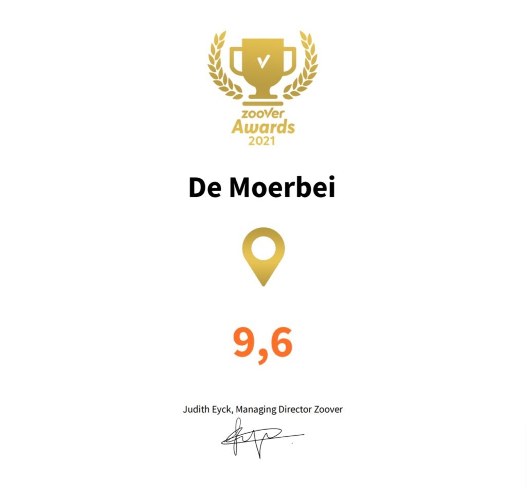9.6 Zoover Award for 2021 1 BnB De Moerbei Texel ZooverAwardMoerbei » BnB De Moerbei Texel